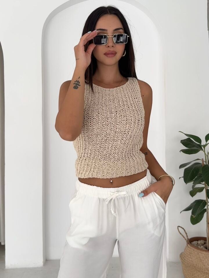 Beli Lastikli Geniş Paça Pantolon